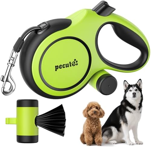 Pecute Retractable Dog Leash for Large Dogs 16.4ft for 33lbs-110lbs by pecute