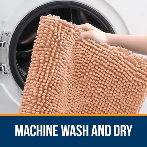 OLANLY Small Bathroom Rugs 30x18, Extra Soft Absorbent Chenille Bath Rugs - Image 5