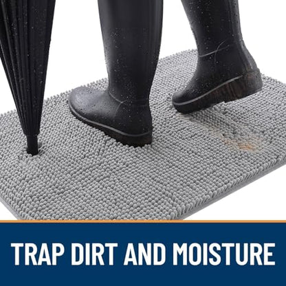 OLANLY Dog Door Mat for Muddy Paws 59x32, Super Absorbent Chenille Mud Mat - Image 2