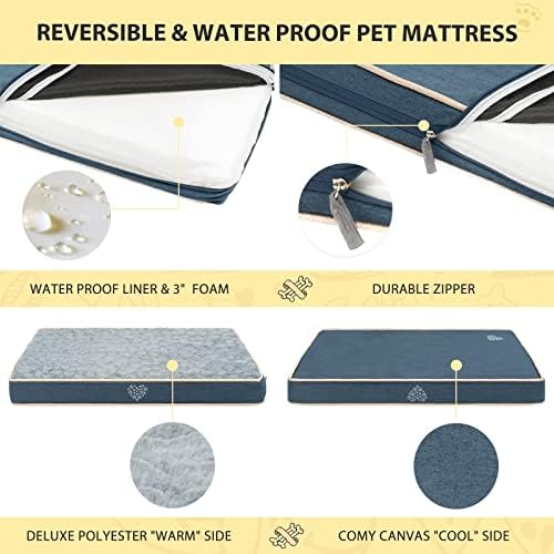 VANKEAN Waterproof Reversible Crate Mat Cool/Warm Washable Joint Relief - Image 3