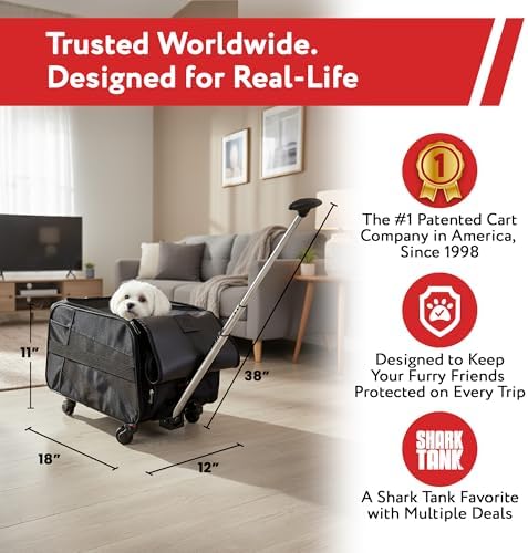 dbest products Pet Smart Cart, Rolling Carrier - Image 2