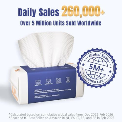 Ourmed Life Face Towels Disposable, Ultra Soft & Absorbent - Image 2