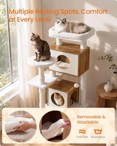 Feandrea Cat Tree, 5-Tier Cat Tower - Image 4