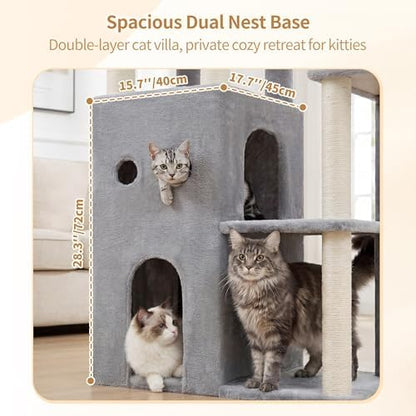 Heybly Cat Tree, 59.4" Secure Anti-Tip Cat Tower - Image 3
