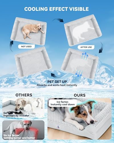 Cooling Dog Bed with PCM, Instant Chill Medium Pet Sofa, Indoor Outdoor - Image 4