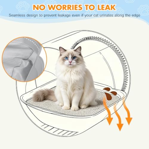 BKNOOU 2 Pack Self Cleaning Litter Box Waterproof Pads - Image 7