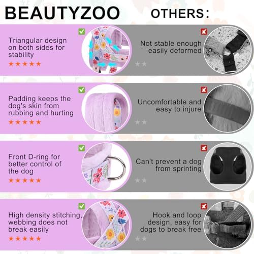 BEAUTYZOO Small Dog Harness and Leash Set, No Pull Step in Puppy Vest - Image 6