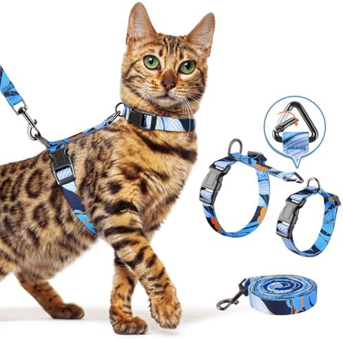 Halypet Cat Harness and Leash Set, Escape Proof Cat Harnesses by DOMoreWithYourPet