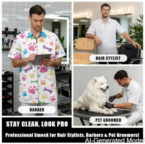 Professional Grooming Smock Unisex, Water Resistant Anti-Static - Image 4