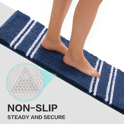 Kmson Bathroom Rugs Mat, Non-Slip Fluffy Thick Water Absorbent Microfiber Mat - Image 4