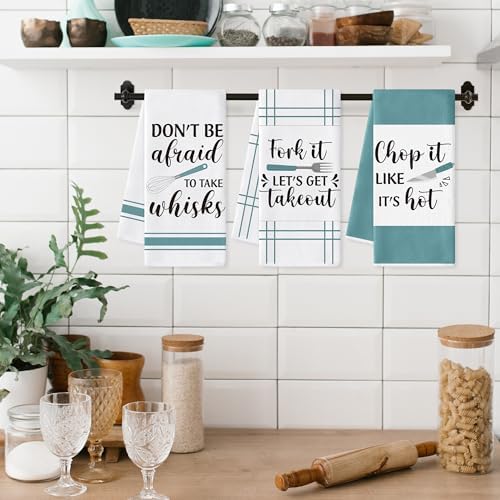 Funny Kitchen Hand Towels, 6 Pack Decorative Dish Cloths Set - Image 4