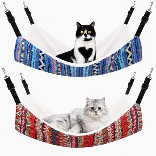 Jetec 2 Pack Cat Hammock for Cage, Ethnic Pattern by Jetec