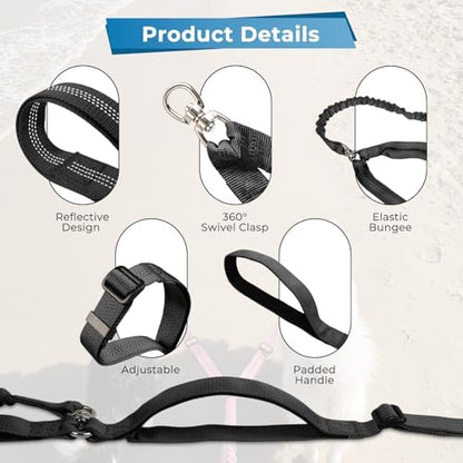 Double Leash for Two Dogs, No Tangle Bungee Dog Leash - Image 5