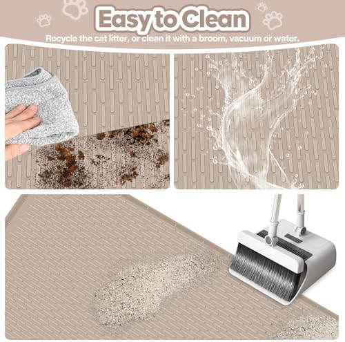 Silicone Cat Litter Mat for Litter Box 34”x22” Large Cat Mat - Image 5