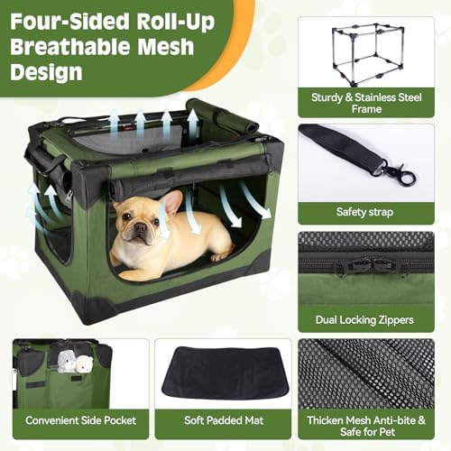 24" Small Dog Crate, Portable Crate - Image 2