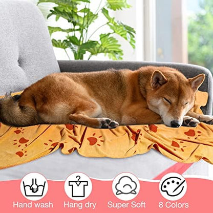 8 Pcs 55 x 28" Dog Towels Absorbent Microfiber Bath Drying Towels, 8 Colors - Image 6