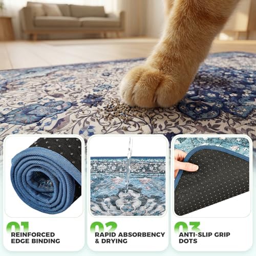 Hompet Cat Litter Mat 2 Pack, 36x36 Large Machine Washable Trapping Mats - Image 5