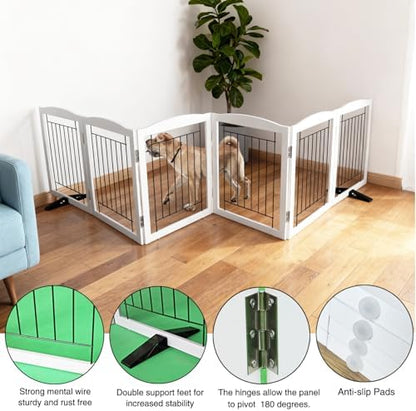 ZJSF Freestanding Dog Fence Indoor, Foldable Dog Gate - Image 5