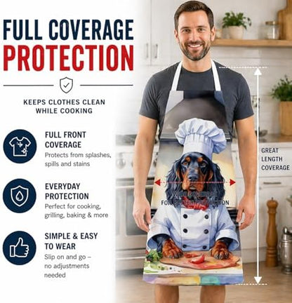 Caroline's Treasures Gordon Setter The Chef Apron Cooking Kitchen Server Baking - Image 3