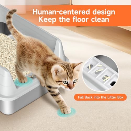 Stainless Steel Cat Litter Box, Odor Free Easy Clean Metal Litter Box - Image 6