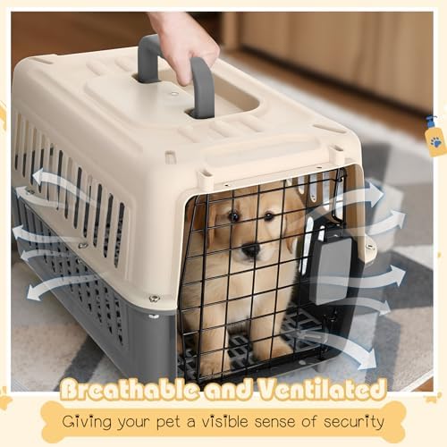 2 Set Hard Plastic Pet Carrier Breathable Dog Cat - Image 6
