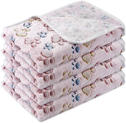 Tatuo 4 Pack Fleece Dog Blanket by Tatuo