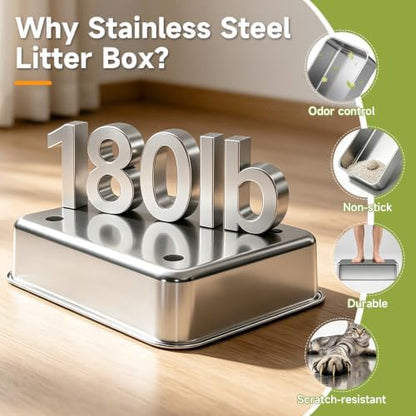 Stainless Steel Cat Litter Box - Image 5