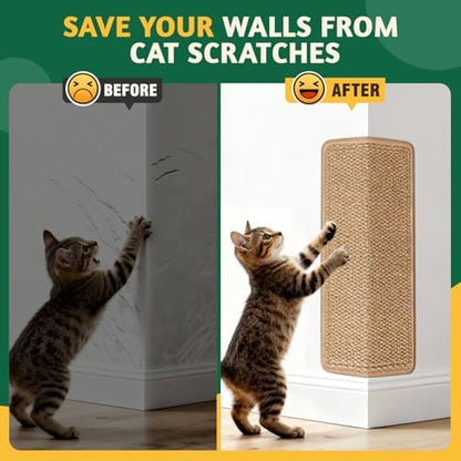 ENONCI Corner Cat Scratcher Wall, 19.6x9.8 Cat Scratcher Pad - Image 3