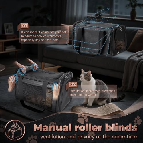 YUDODO 25lbs Cat Carrier Lightproof Soft Sided Pet Carrier - Image 2