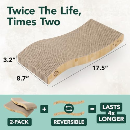 Reversible Wave Cat Scratcher for Indoor Cats - Image 5
