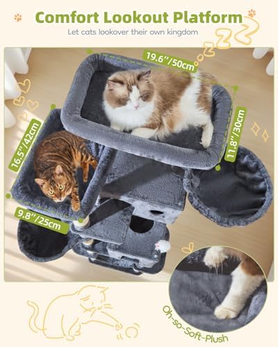 Taoqimiao 76in Cat Tree, Tall Sturdy Cat Tower - Image 6