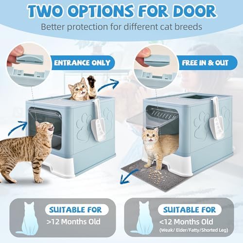 Covered Cat Litter Box, Extra Large Drawer Design - Image 4