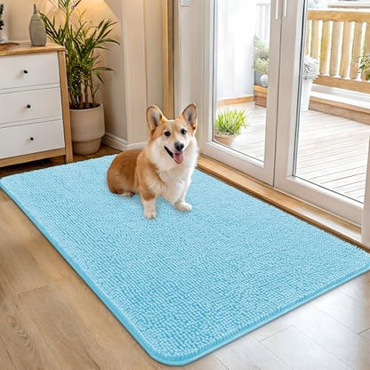 OLANLY Dog Door Mat for Muddy Paws 45x27, Super Absorbent Chenille Mud Mat by OLANLY