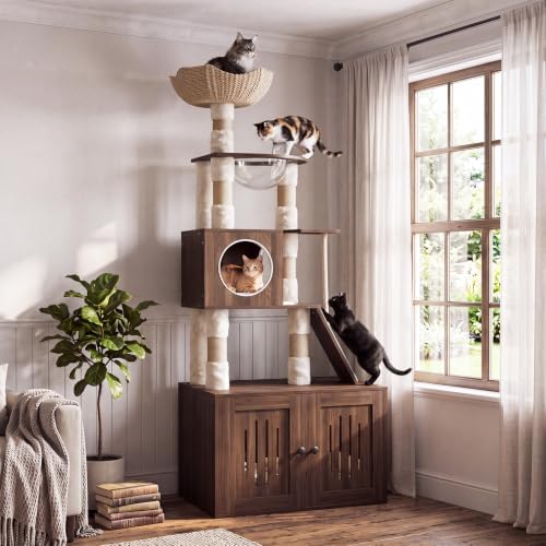 Garvee 66.9" Cat Tree with Litter Box Enclosure by Garvee