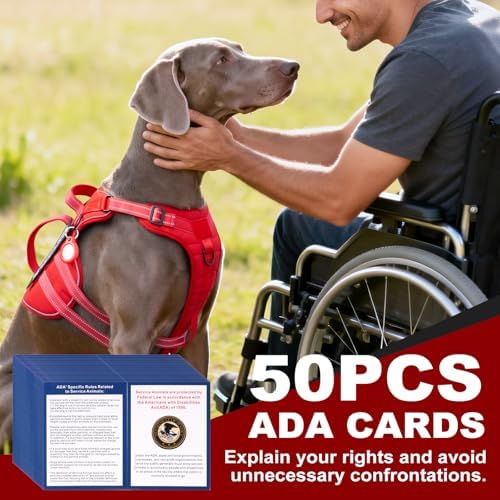 Service Dog Vest Harness, ID Tag + 50 ADA Information Cards - Image 6