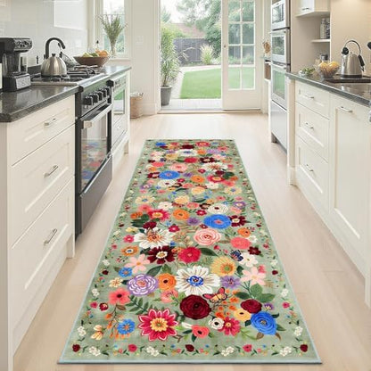 Floral Hallway Runner Rug 2x6 for Bedroom Kitchen - Image 6