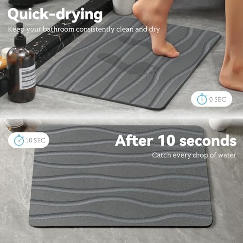 Bath Stone Mat, Fast-Absorbing, and Non-Slip Bathroom Mat, Inspired - Image 4