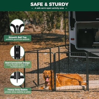 FXW Rollick Dog Playpen with Sun Shade, 16 Panels - Image 6