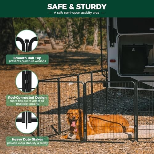 FXW Rollick Dog Playpen with Storage Bags, 16 Panels - Image 5