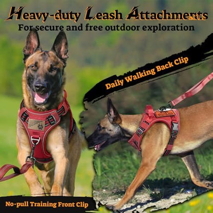 rabbitgoo Tactical Dog Harness for Large Dogs, No Pull Service Pet Vest - Image 3