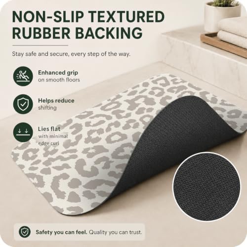 Natural Diatomaceous Earth Bath Mat, Ultra Thin Quick Dry Floor Rug - Image 5