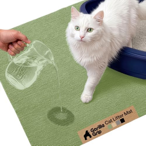 GORILLA GRIP Cat Litter Box Mat, Soft Felt Scatter Catcher by GorillaGrip