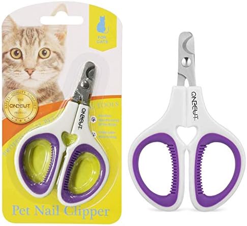 Pet Nail Clippers, Cat & Kitten Claw Nail Clipper Safe Sharp Trimmer by OneCut