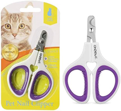 Pet Nail Clippers, Cat & Kitten Claw Nail Clipper Safe Sharp Trimmer by OneCut