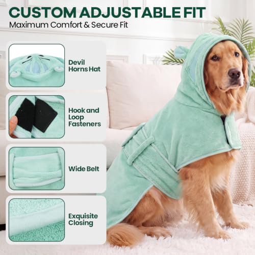 DENTRUN Dog Robes for After Bath Super Absorbent Fast Drying Coat - Image 4