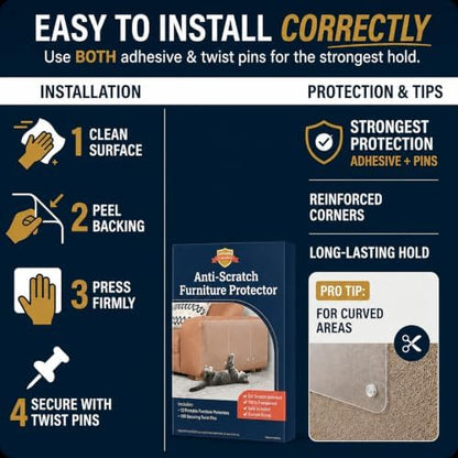 Stelucca Amazing Shields Cat Scratch Furniture Protector - Image 4