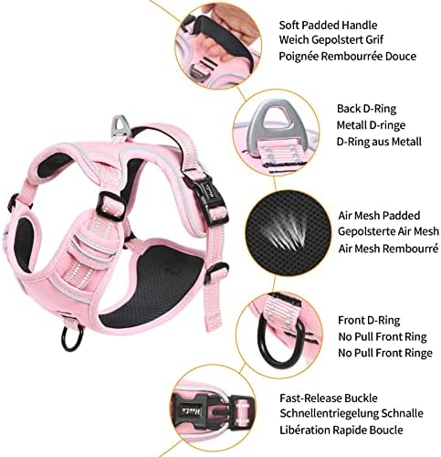 HEELE Dog Harness, No Pull Adjustable Padded Reflective Harness - Image 3