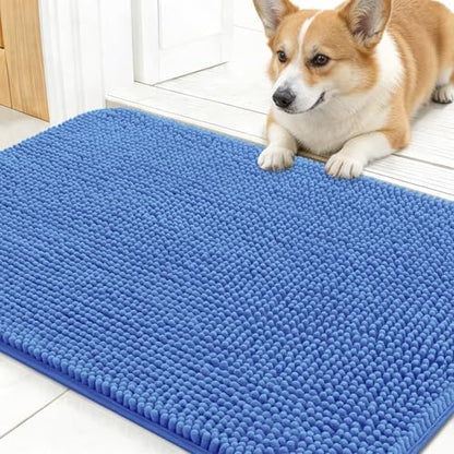 OLANLY Dog Door Mat for Muddy Paws 24x16, Super Absorbent Chenille Mud Mat by OLANLY