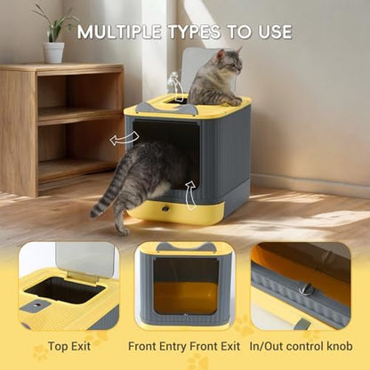 Foldable Enclosed Cat Litter Box - Image 4