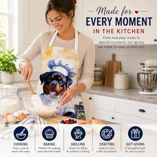 Caroline's Treasures Rottweiler The Chef Apron Cooking Kitchen Server Baking - Image 6